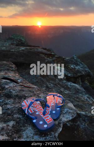 Australische Tangas bei Sonnenuntergang Stockfoto