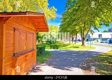 Stadt Virovitica Park und Street View, slavonija Region von Kroatien Stockfoto