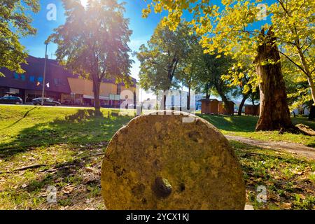 Stadt Virovitica Park und Street View, slavonija Region von Kroatien Stockfoto