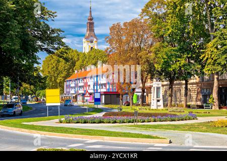 Stadt Virovitica street view, slavonija Region von Kroatien Stockfoto