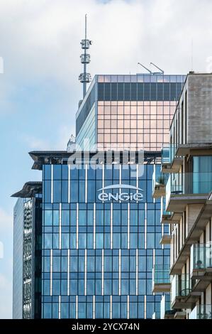 Das Bürogebäude Electrabel Engie im Geschäftsviertel Nord in der Region Brüssel-Hauptstadt, Belgien, 22. Oktober 2024 Stockfoto