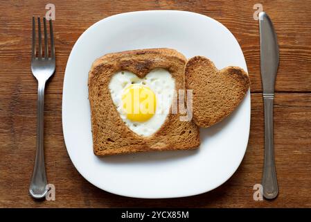 Toast mit Ei Stockfoto