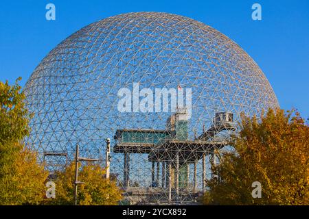 Kanada, Quebec, Montreal, Biosphäre, Geodätische Kuppel, Buckminster Fuller Architekt Stockfoto