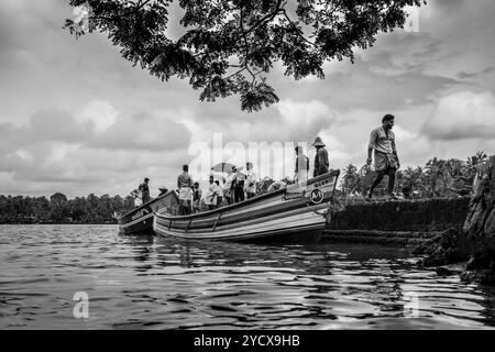 Der alte Seehafen Tyndis ist mit der Region Kadalundi - Chaliyam Beypore identifiziert. Chaliyam Fischerdorf. Stockfoto