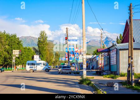 Karakol, Kirgisistan Stockfoto