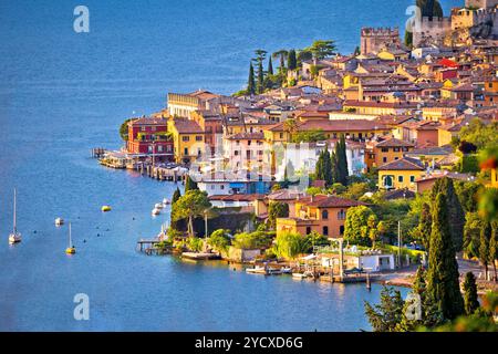 Stadt Malcesine am Lago di Garda watefront anzeigen Stockfoto