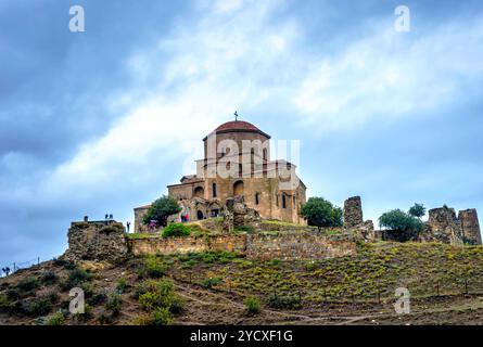 Jvari, bergspitze Kloster aus dem 6. Jahrhundert, Mtskheta, Georgien Stockfoto