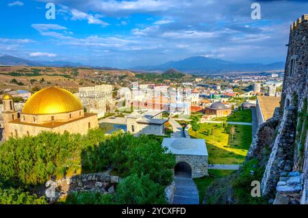 Kloster Sapara und goldene Kuppel, Georgia Stockfoto