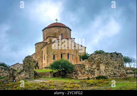 Jvari, bergspitze Kloster aus dem 6. Jahrhundert, Mtskheta, Georgien Stockfoto