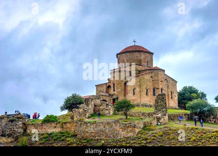 Jvari, bergspitze Kloster aus dem 6. Jahrhundert, Mtskheta, Georgien Stockfoto