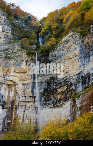 Kinchkha Wasserfall, Kutaisi, Georgien Stockfoto