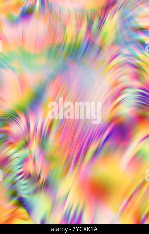 Lebendige Farbwirbel verschmelzen zu einem traumhaften abstrakten Hintergrund, ideal um kreativen Projekten und Designs eine lebendige Note zu verleihen. Stockfoto