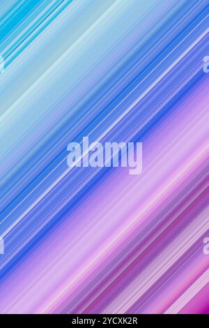 Abstrakter Hintergrund mit dynamischen, glatten, verschwommenen Linien, die diagonal in Blau- und Rosa-Tönen fließen, perfekt für moderne Designs. Stockfoto