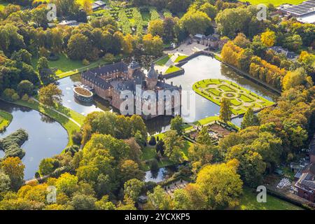 Luftbild, Schloss Wasserburg Anholt mit Schlosspark und Barockgarten, Wassergarten, Anholt, Isselburg, Nordrhein-Westfalen, Deutschland ACHTUNGxMINDESTHONORARx60xEURO *** Luftansicht, Schloss Wasserburg Anholt mit Schlosspark und Barockgarten, Wassergarten, Anholt, Isselburg, Nordrhein-Westfalen, Deutschland ATTENTIONxMINDESTHONORARx60xEURO Stockfoto