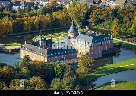 Luftbild, Schloss Wasserburg Anholt mit Wassergarten, Anholt, Isselburg, Niederrhein, Nordrhein-Westfalen, Deutschland ACHTUNGxMINDESTHONORARx60xEURO *** Luftansicht, Schloss Wasserburg Anholt mit Wassergarten, Anholt, Isselburg, Niederrhein, Nordrhein-Westfalen, Deutschland ATTENTIONxMINDESTHONORARx60xEURO Stockfoto