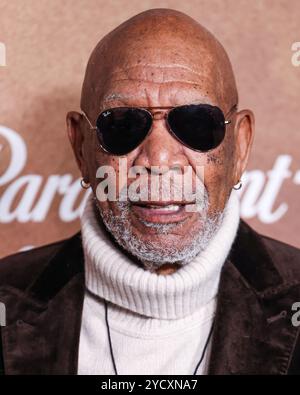 HOLLYWOOD, LOS ANGELES, KALIFORNIEN, USA - 23. OKTOBER: Morgan Freeman kommt zur Los Angeles Premiere von Paramount+ Originalserie „Lioness“ Staffel 2 in der Academy of Motion Picture Arts Sciences - Linwood Dunn Theater am 23. Oktober 2024 in Hollywood, Los Angeles, Kalifornien, USA. (Foto: Xavier Collin/Image Press Agency) Stockfoto