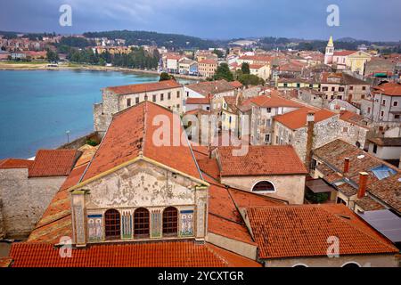 Euphrasius-basilika und Stadt Porec Luftaufnahme Stockfoto