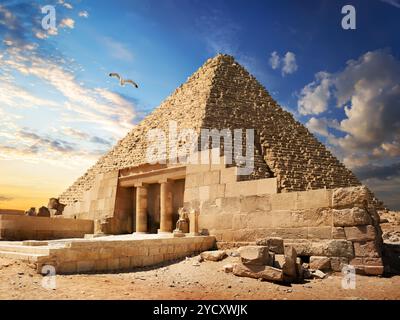 Pyramide in der Nähe von Gizeh Stockfoto