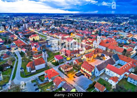 Stadt Krizevci Antenne Panoramaaussicht Stockfoto