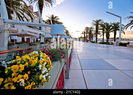 Split Riva Wasser bunte Ansicht, Dalmatien, Kroatien Stockfoto