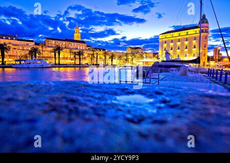 Split waterfront Wahrzeichen Abend anzeigen Stockfoto