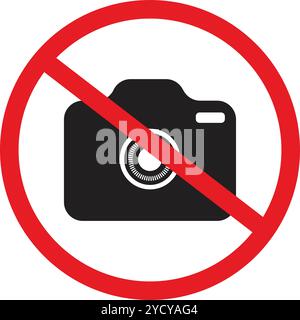 Symbolvektor Kamera nicht zulässig Stock Vektor