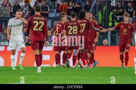 Roma, Latium, ITALIEN. Oktober 2024. 24/10/2024 Rom, Stadio Olimpico, Fußballspiel für die UEFA Europa League 2024/24 zwischen AS Roma und FC Dinamo Kiev. Auf Foto: (Kreditbild: © Fabio Sasso/ZUMA Press Wire) NUR REDAKTIONELLE VERWENDUNG! Nicht für kommerzielle ZWECKE! Stockfoto