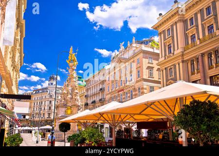 Historischer Architekturplatz im Blick auf Wien Stockfoto