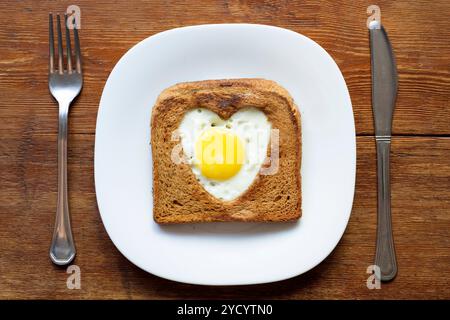 Toast mit Ei Stockfoto