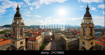 Blick auf Budapest von der Basilika Stockfoto