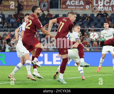 Roma, Latium, ITALIEN. Oktober 2024. 24/10/2024 Rom, Stadio Olimpico, Fußballspiel für die UEFA Europa League 2024/24 zwischen AS Roma und FC Dinamo Kiev. Auf Foto: (Kreditbild: © Fabio Sasso/ZUMA Press Wire) NUR REDAKTIONELLE VERWENDUNG! Nicht für kommerzielle ZWECKE! Stockfoto