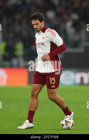 Stadio Olimpico, Rom, Italien. Oktober 2024. UEFA Europa League Football; Roma gegen Dynamo Kiew; Mats Hummels von AS Roma Credit: Action Plus Sports/Alamy Live News Stockfoto