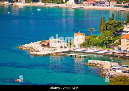 Mlini und Srebreno in der Nähe von Dubrovnik mit Blick auf die Küste Stockfoto