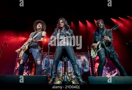 Alice Cooper Live-Konzert in der Birmingham Utilita Arena, Tour „Too Close for Comport“, 16. Oktober 2024 Stockfoto