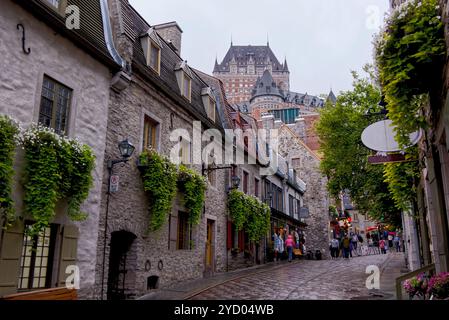 Québec City - Rue du Petit Champlain Stockfoto