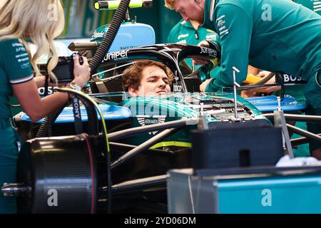 Mexiko-Stadt, Mexiko. Oktober 2024. DRUGOVICH Felipe (BH), Reservefahrer des Aston Martin F1 Teams, Porträt während der Formel 1 Gran Premio de la Ciudad de Mexico 2024, 20. Runde der Formel 1 Weltmeisterschaft 2024 vom 25. Bis 27. Oktober 2024 auf dem Autodromo Hermanos Rodriguez in Mexiko-Stadt, Mexiko - Foto Eric Alonso/DPPI Credit: DPPI Media/Alamy Live News Stockfoto