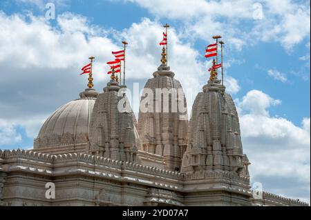 BAPS Shri Swaminarayan Mandir, London, Großbritannien Stockfoto