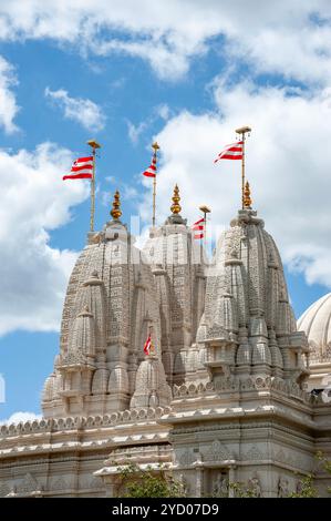 BAPS Shri Swaminarayan Mandir, London, Großbritannien Stockfoto