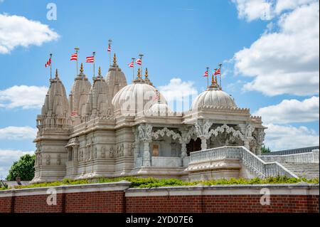 BAPS Shri Swaminarayan Mandir, London, Großbritannien Stockfoto