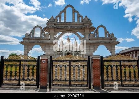 BAPS Shri Swaminarayan Mandir, London, Großbritannien Stockfoto