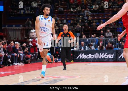 Jordan Nwora (Anadolu Efes Istanbul) während der EA7 Emporio Armani Milano gegen Anadolu Efes Istanbul, Basketball Euroleague Spiel in Mailand, Italien, 24. Oktober 2024 Stockfoto