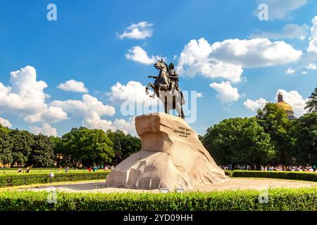 Reiterdenkmal des russischen Kaisers Peter dem Großen Stockfoto