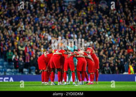 Ibrox Stadium, Glasgow, Großbritannien. Oktober 2024. UEFA Europa League Football, Rangers versus FCSB; FCSB-Zusammenstöße vor dem Spiel Credit: Action Plus Sports/Alamy Live News Stockfoto