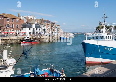 Weymouth.Dorset.Vereinigtes Königreich. 21. September 2024. Foto des Hafens von Weymouth an der Juraküste in Dorset Stockfoto