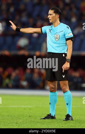 Rom, Italien 24.10.2024: Während der UEFA Europa League 2024-2025, Tag 3, Fußballspiel zwischen AS Roma und Dynamo Kiev im Olympiastadion in Rom. Stockfoto