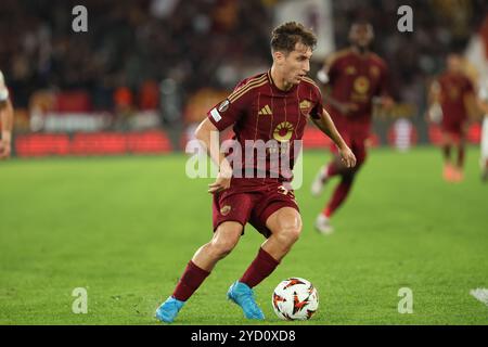 Rom, Italien 24.10.2024: Während der UEFA Europa League 2024-2025, Tag 3, Fußballspiel zwischen AS Roma und Dynamo Kiev im Olympiastadion in Rom. Stockfoto