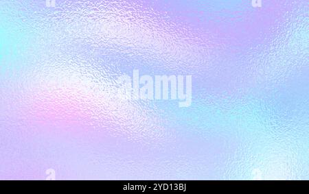Violetter Hintergrund. Holographische Folienstruktur. Irisierender Spiegeleffekt. Holografischer Glitzerhintergrund. Heller Farbverlauf des Regenbogens. Niedliches Traummuster. Rosa Stock Vektor
