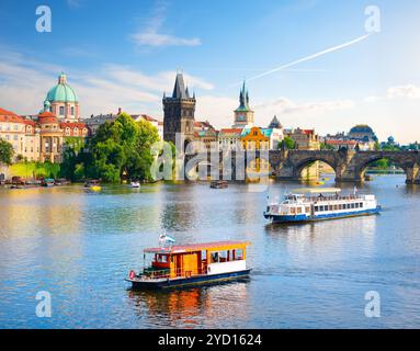 Karlsbrücke in Prag Stockfoto