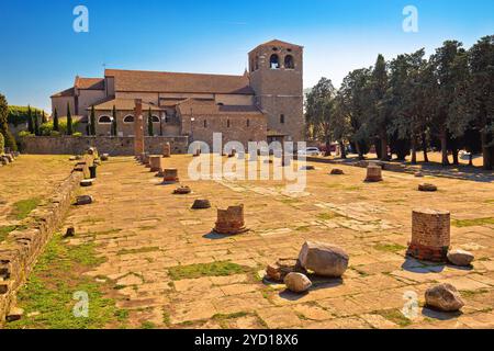 Blick auf die Kathedrale von Triest San Giusto Martyre Stockfoto