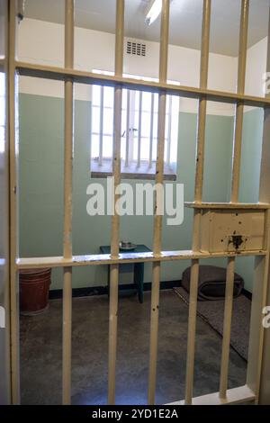 Nelson Mandelas Zelle auf Robben Island, Südafrika Stockfoto